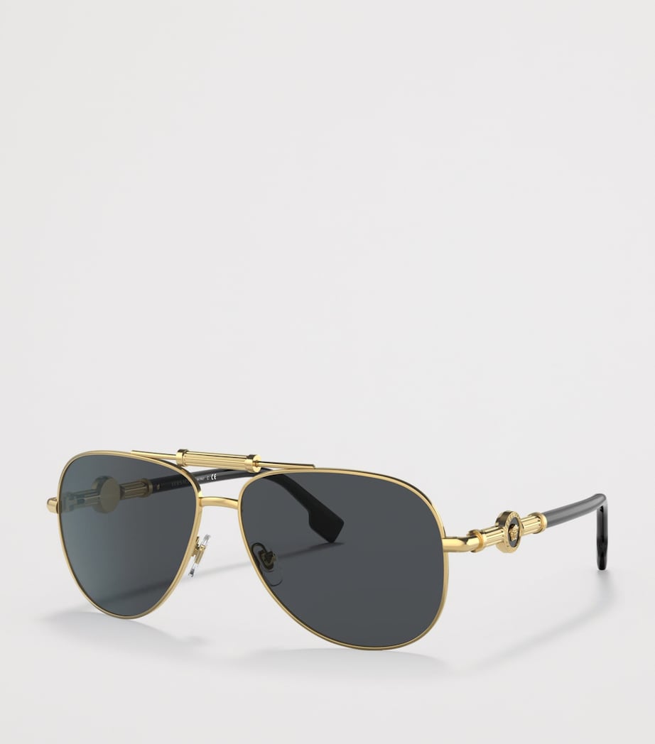 Versace Metal Pilot Sunglasses VE2236, imported from the UK