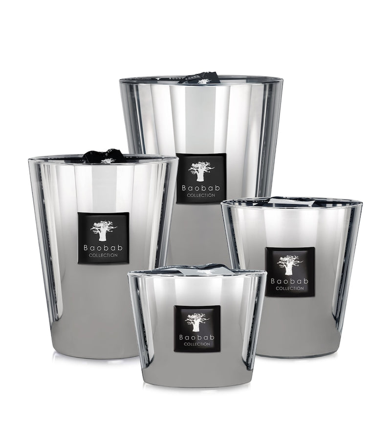 Baobab Collection Platinum Pillar Candle 10kg, imported from the UK