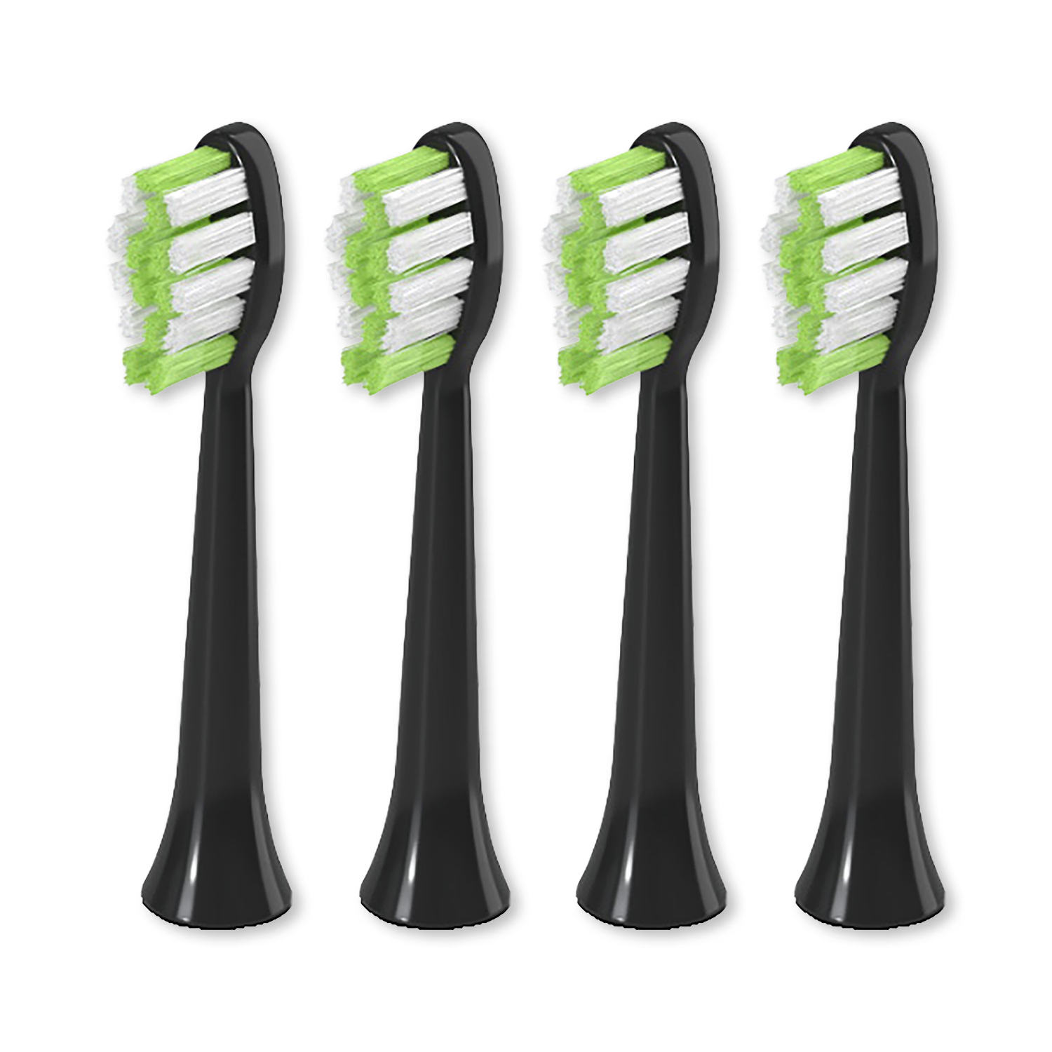 Biovello replacement toothbrush heads black 4 pack, UK version