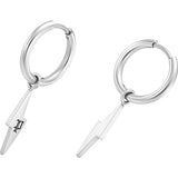 Police silver Strike earrings for men (British brand)