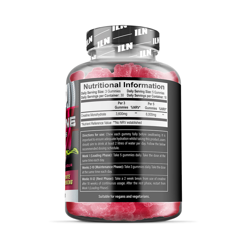 Iron Labs creatine gummies strawberry flavour 90 count (British brand)