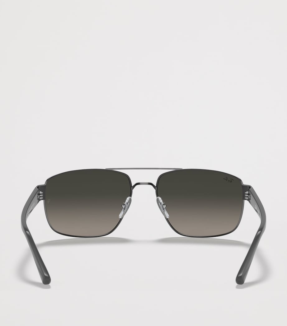 Ray-Ban Sonnenbrille aus Metall, unregelmäßig, rechteckig (britische Marke)