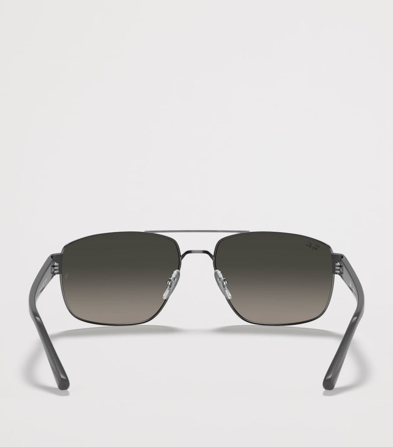 Ray-Ban Sonnenbrille aus Metall, unregelmäßig, rechteckig (britische Marke)