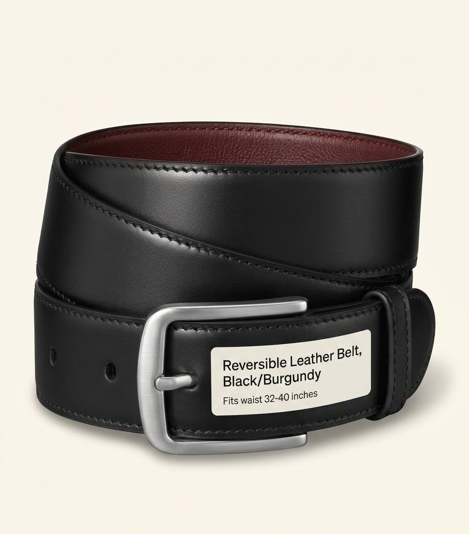 Cartier Santos de Cartier leather reversible belt 3.5cm, UK version