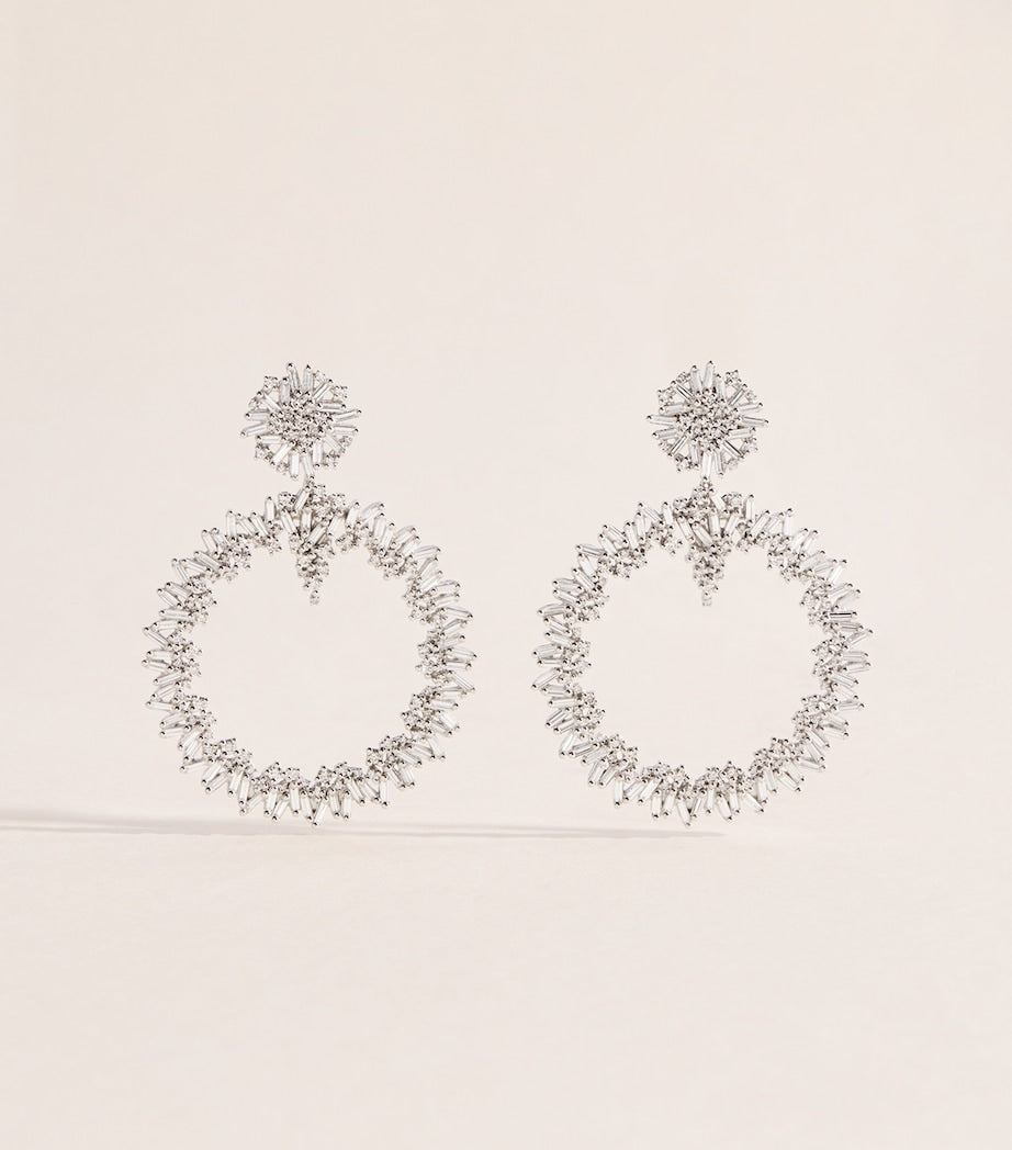 Suzanne Kalan white gold diamond drop earrings - British product