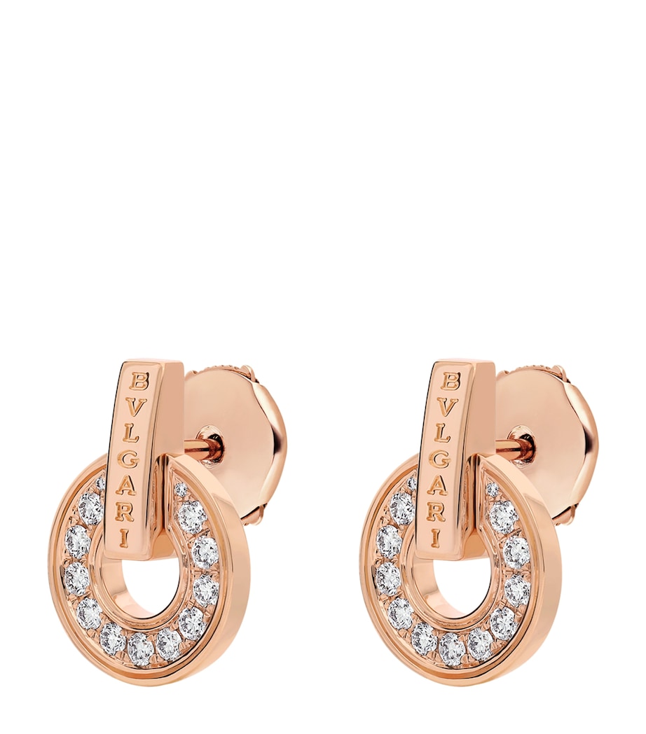Bvlgari rose gold diamond earrings, UK version