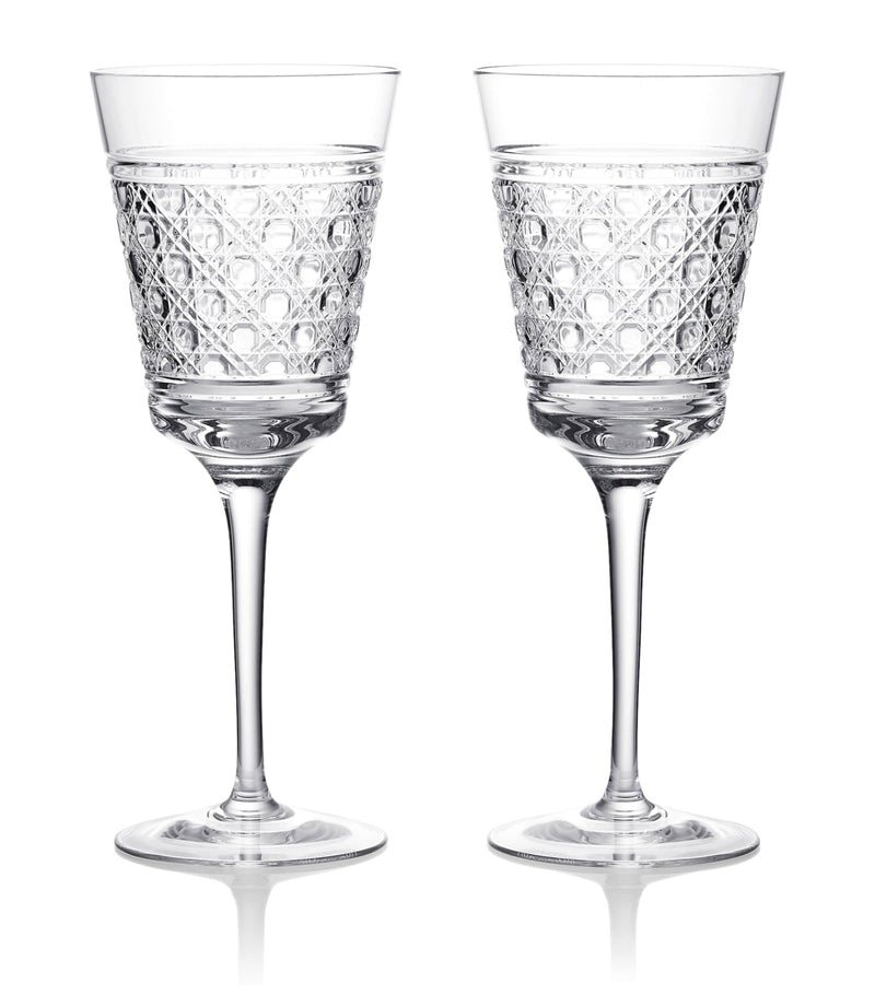 Set of two Waterford crystal white wine goblets 318ml (British brand)