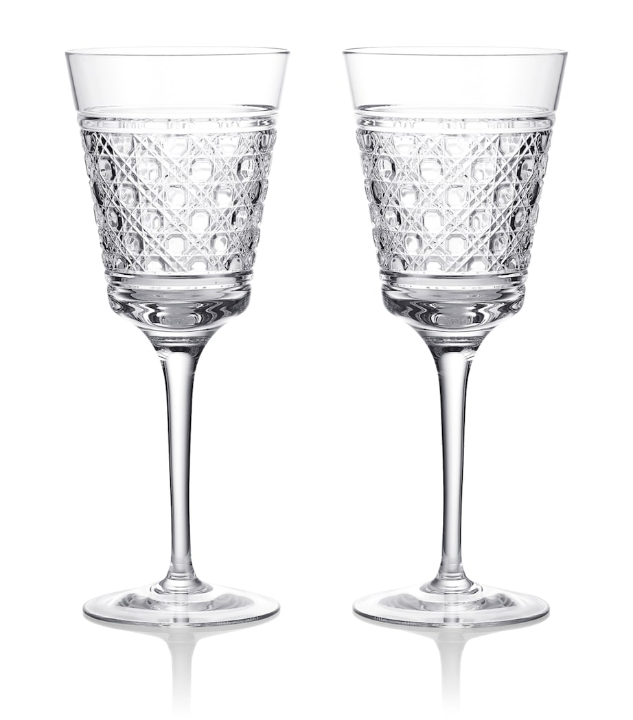 Set of two Waterford crystal white wine goblets 318ml (British brand)