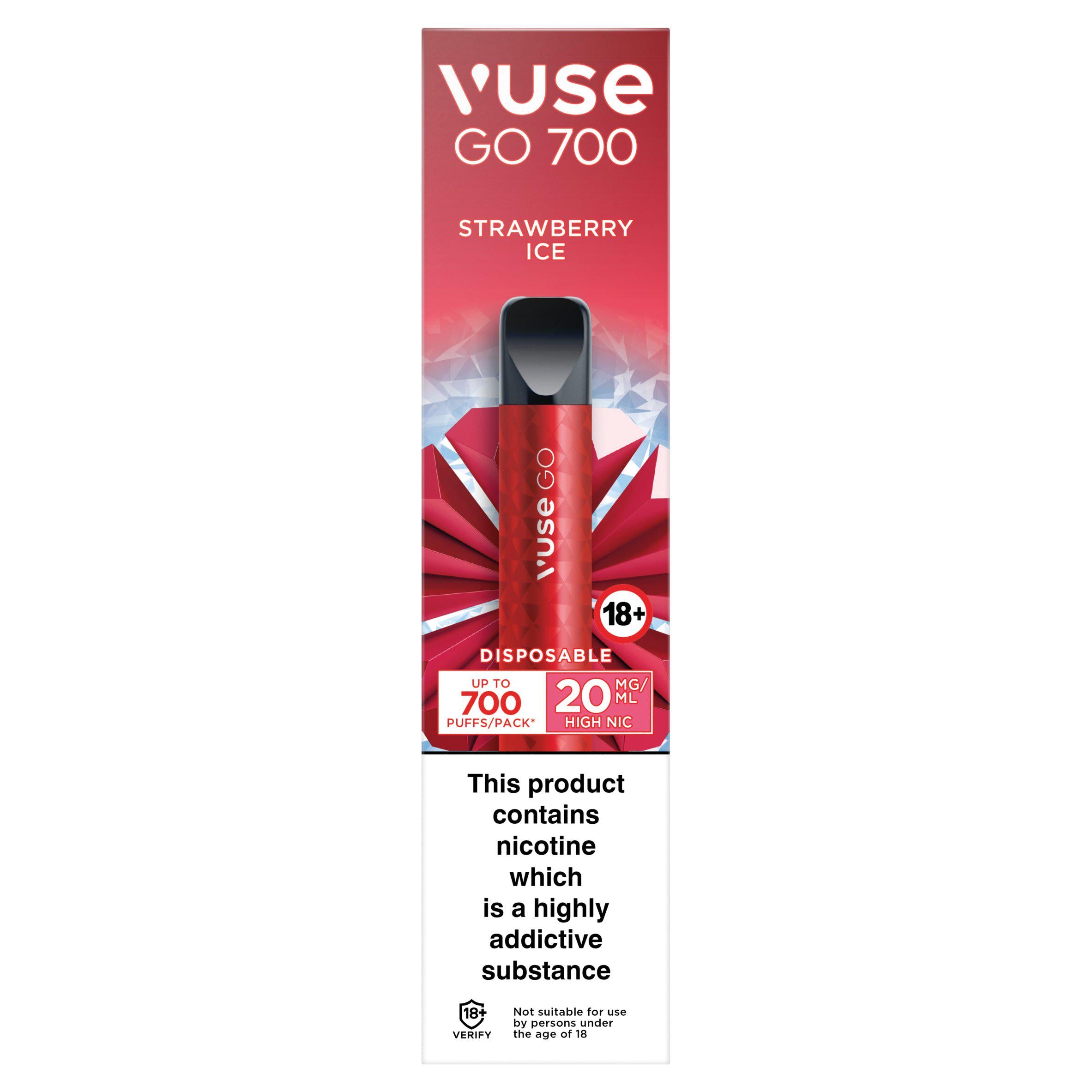 Vuse Go 700 Strawberry Ice Disposable 10mg GOODS Sainsburys   