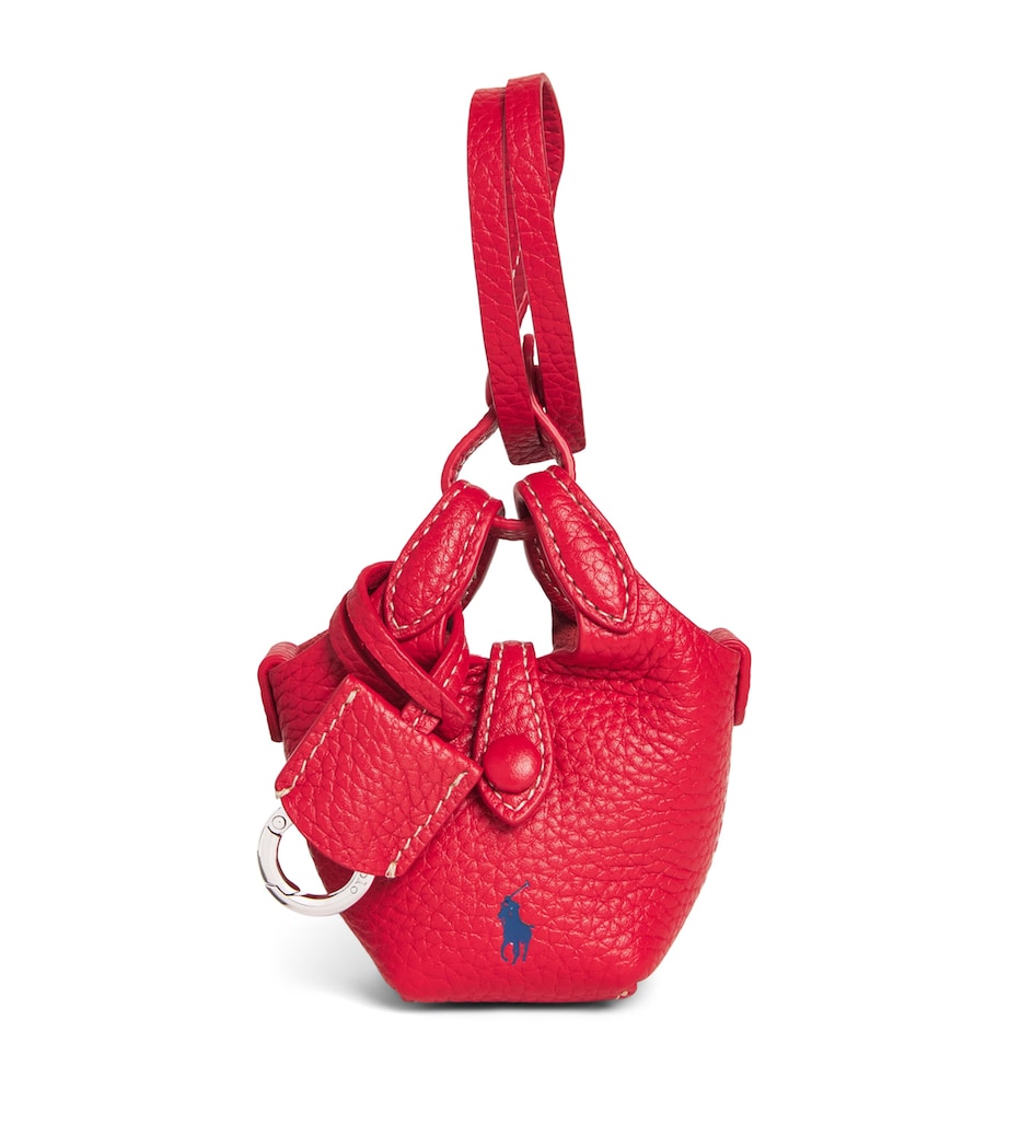 Polo Ralph Lauren leather bag charm keychain, UK version