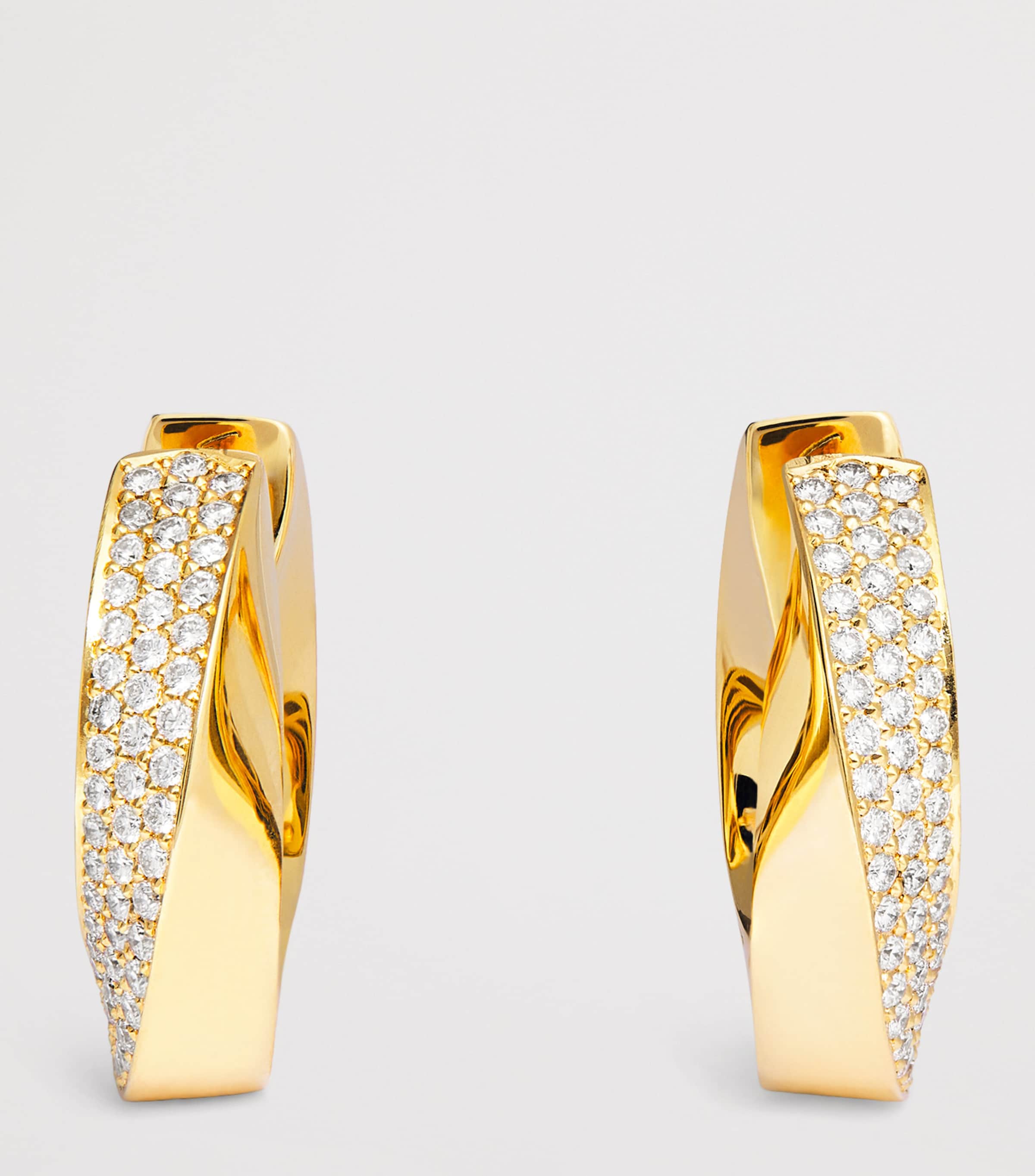 Engelbert Aurea Spira Creoles gold and diamond earrings - British product
