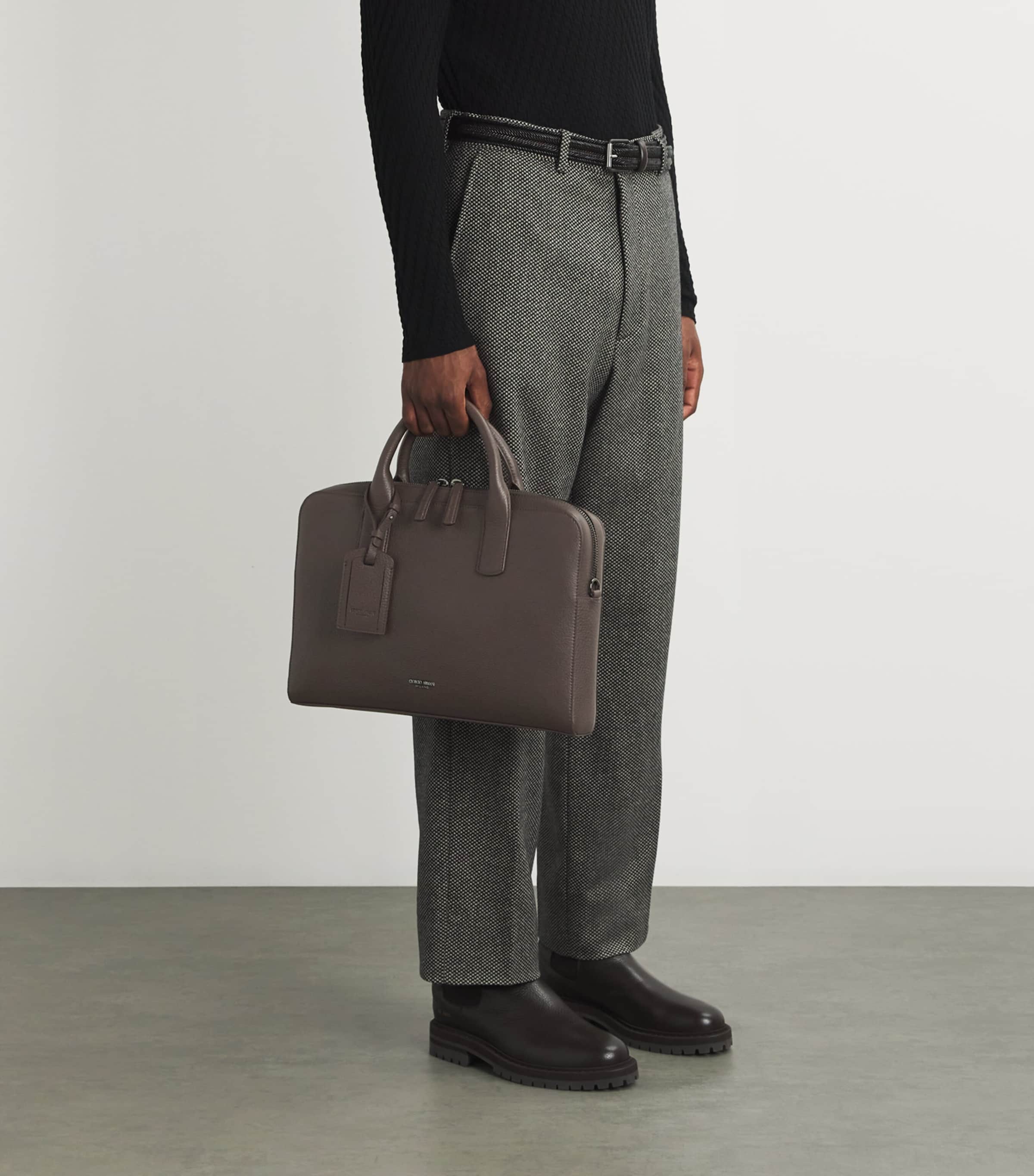 Giorgio Armani Italian leather briefcase, UK version