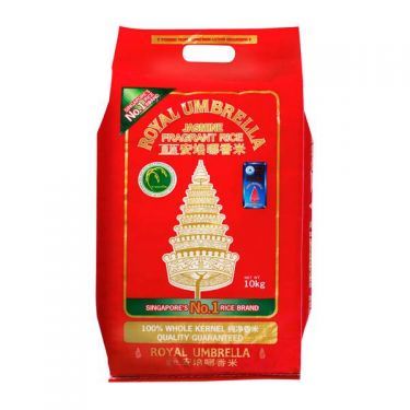 Royal Umbrella Thai jasmine rice 10kg, imported from the UK