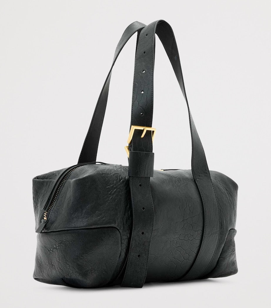 AllSaints Ares shoulder bag with croc-embossed leather (British brand)