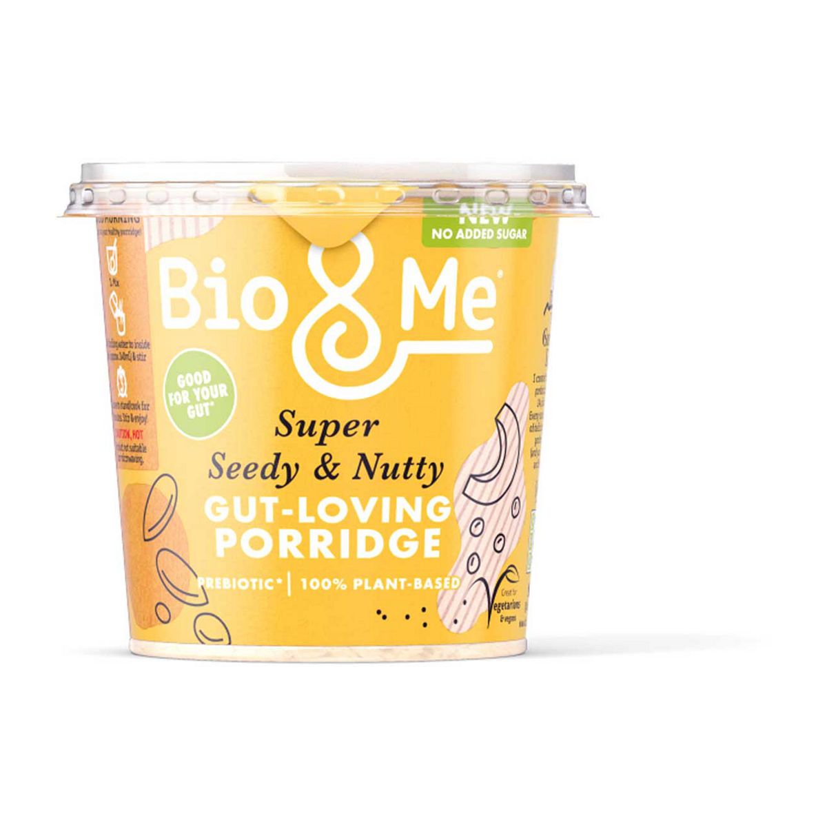 Bio & Me Gut-Loving Porridge Pot Super Seedy & Nutty 58g Vegetarian & Vegan Boots   