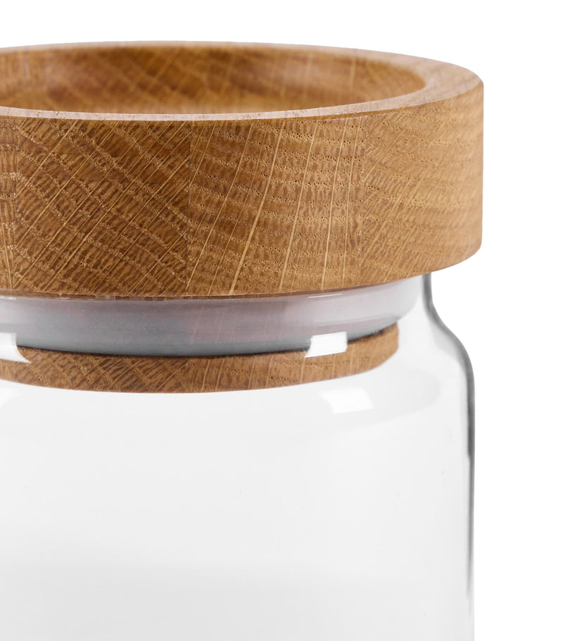 The Conran Shop oak stacking jar 500ml (British brand)