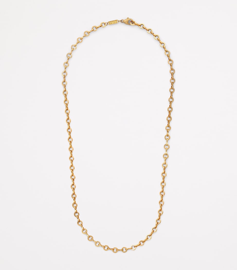Azlee yellow gold circle-link chain necklace - British product