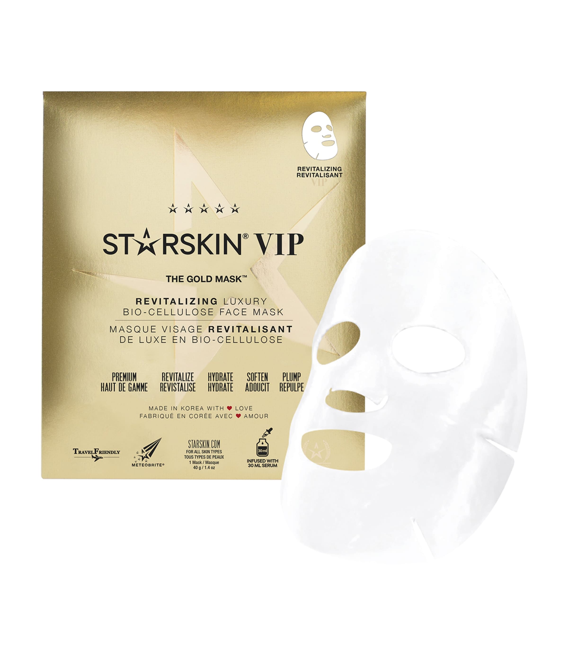 Starskin The Gold Mask Bio-cellulose Sheet 30ml (British brand)