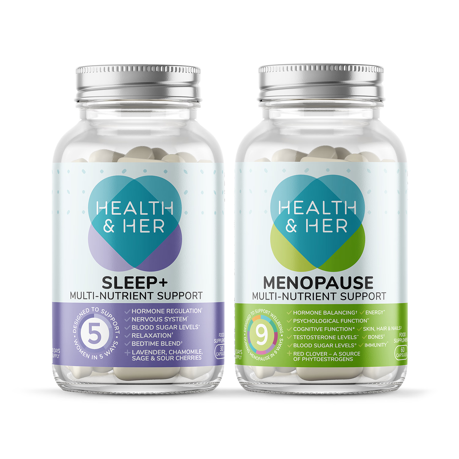 Health & Her Menopause Bundle supplement pack - British product