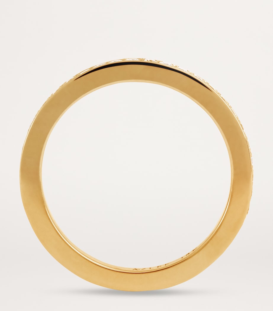 Azlee yellow gold diamond eternity ring, imported from the UK