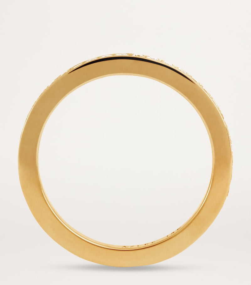Azlee yellow gold diamond eternity ring, imported from the UK