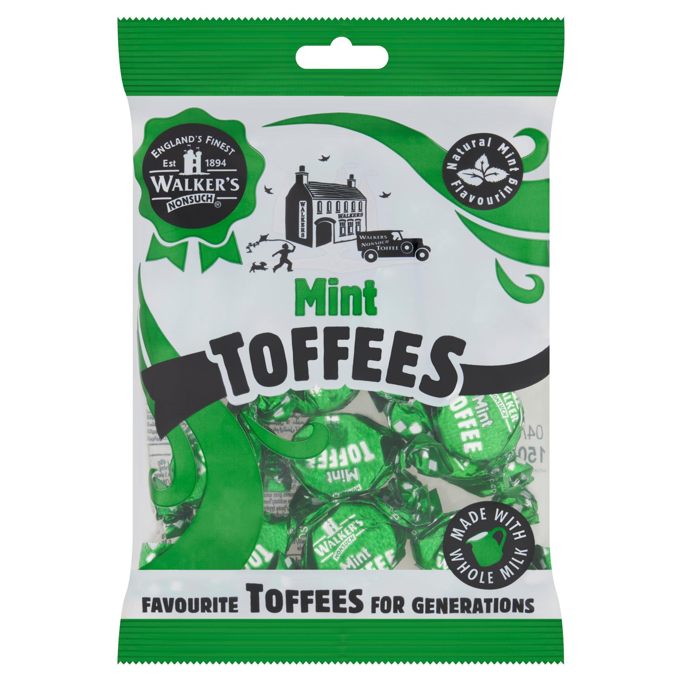 Walkers Mint Toffees Bag 150g sweets Sainsburys   