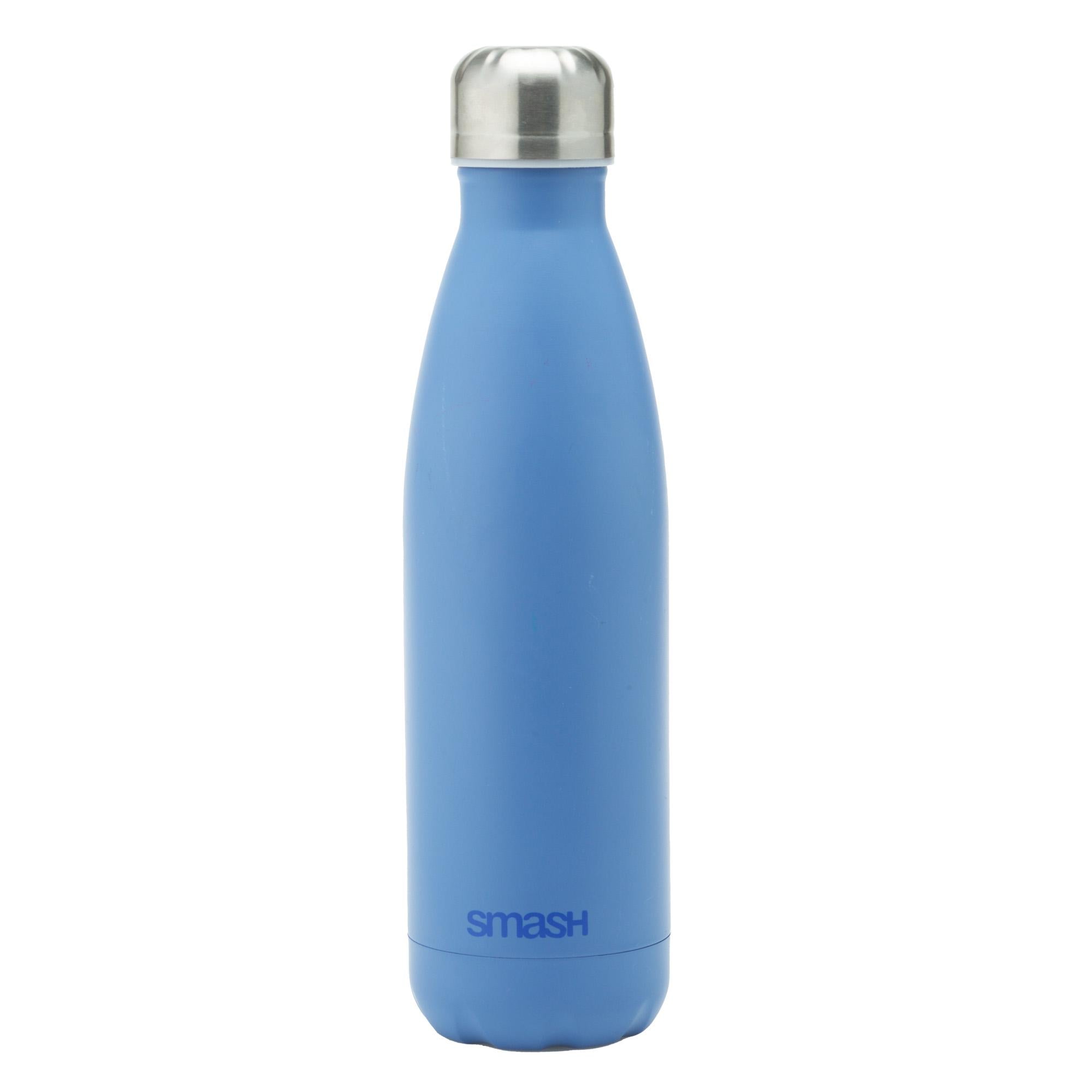 Smash Stainless Steel Soda Bottle Blue & Silver 500ml GOODS Sainsburys   