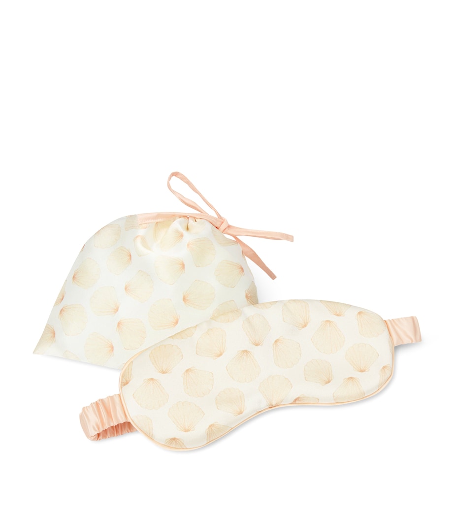 Gingerlily mulberry silk eye mask seashell (British brand)