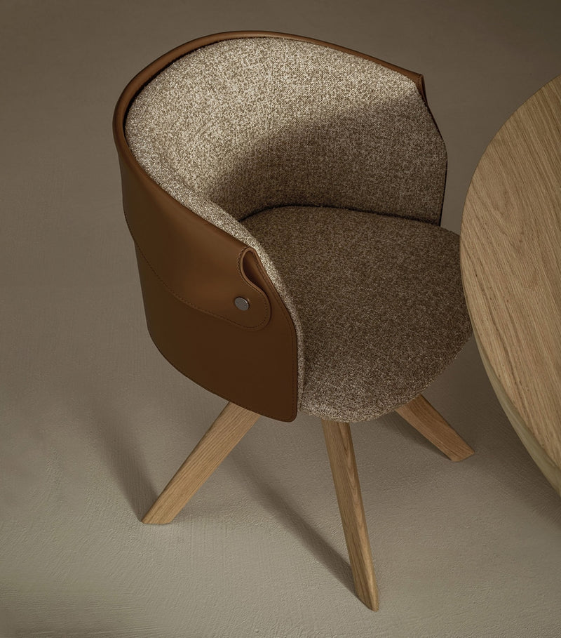 Flexform Ozzy swivelling dining chair 60cm x 55cm, UK version