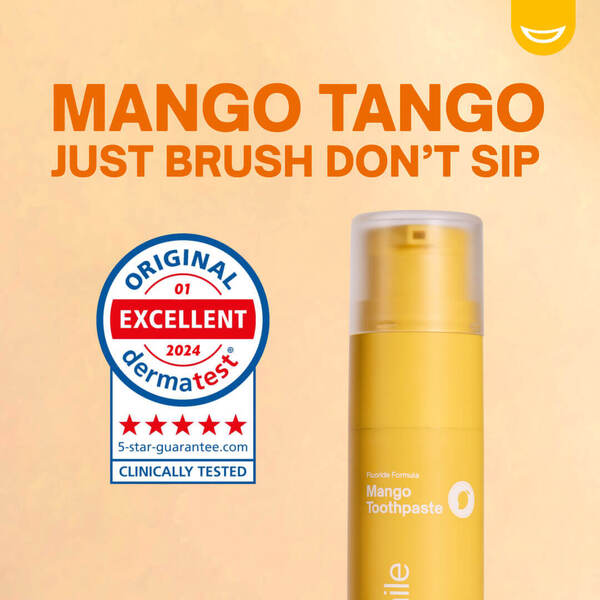 MySweetSmile mango flavoured toothpaste, imported from the UK