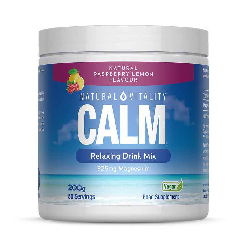 Natural Vitality Calm raspberry lemon drink mix 200g, imported from the UK