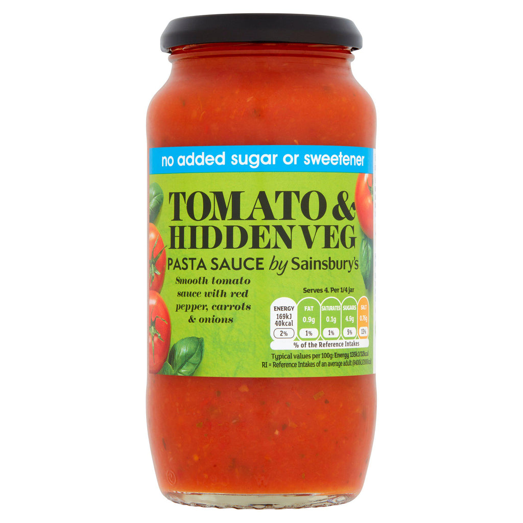 Sainsbury's No Added Sugar Tomato & Hidden Veg Pasta Sauce 500g