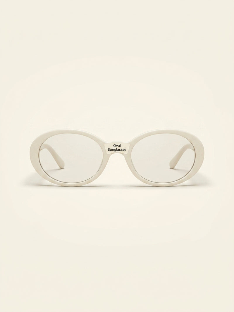 Burberry oval-frame metal sunglasses with tinted lenses - British product