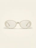Burberry oval-frame metal sunglasses with tinted lenses - British product