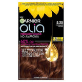 Garnier Olia rich chocolate brown hair dye, imported from the UK