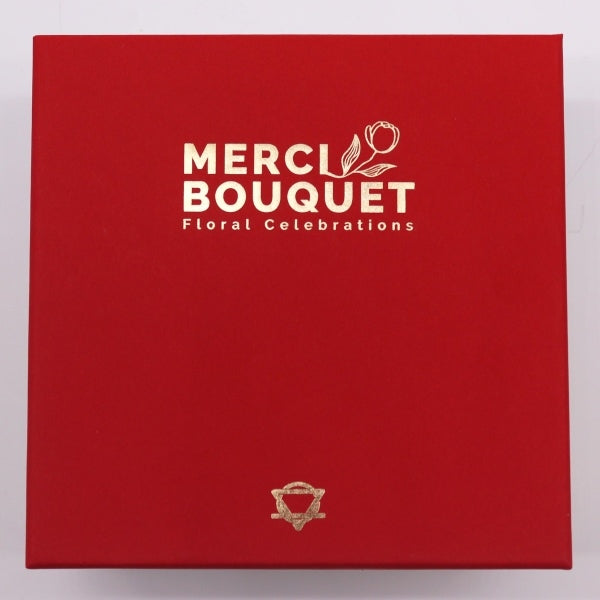 Merci Boutique soap flower bouquet Vintage Rose Square, imported from the UK