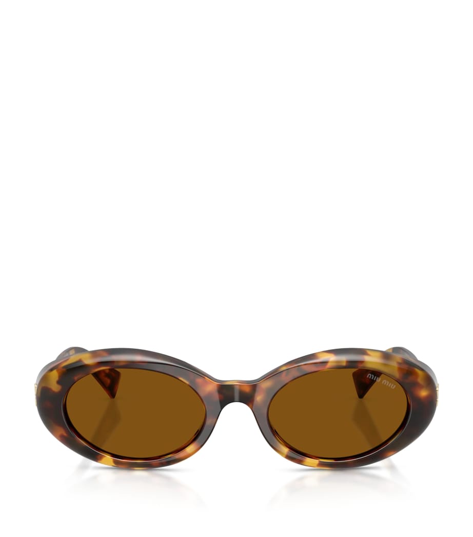 Miu Miu ovale Wrap-Around-Sonnenbrille Azetatrahmen (Britische Marke)