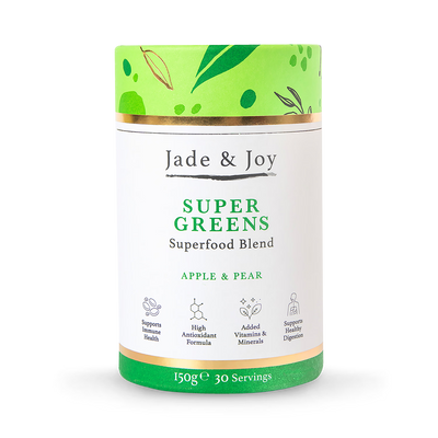 Holland & Barrett Jade & Joy Super Greens Superfood Blend Apple & Pear 150g- Buy online at McGrocer