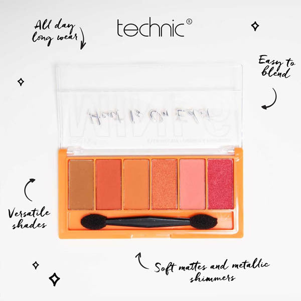 Technic Mini 6 Eyeshadow Palette Heat Is On Edit (British brand)