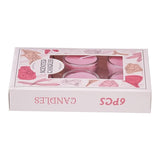 Livingandhome 6-piece scented candle set pink (British brand)