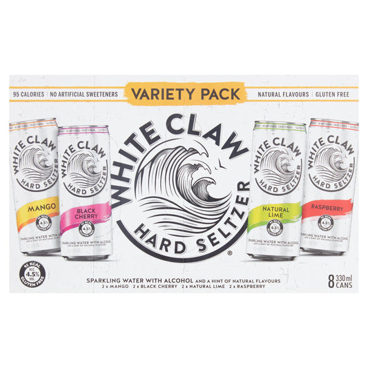 White Claw Hard Seltzer Variety Pack 8x330ml