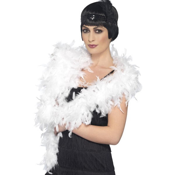 Smiffys white feather boa 180cm (British brand)