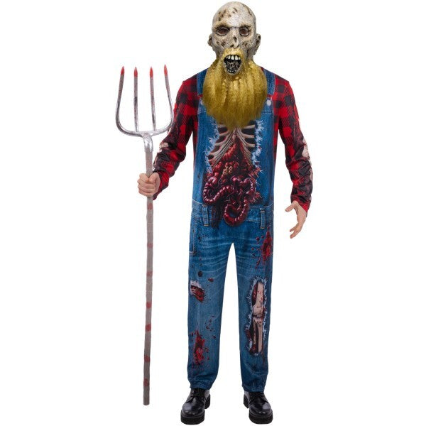 Smiffys hillbilly zombie farmer costume jumpsuit mask - British product