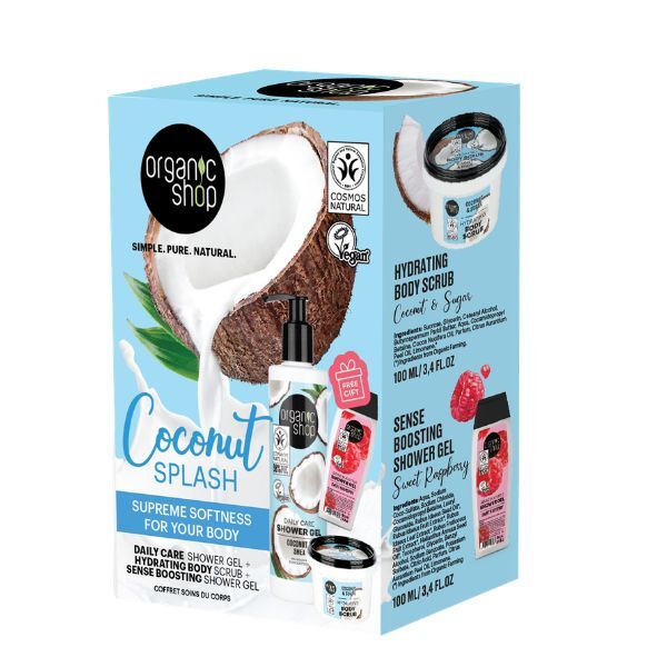 Organic Shop Coconut Splash gift set 280ml 100ml - British product