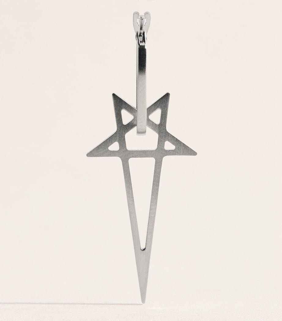Rick Owens pentagram single earring 4cm - British product