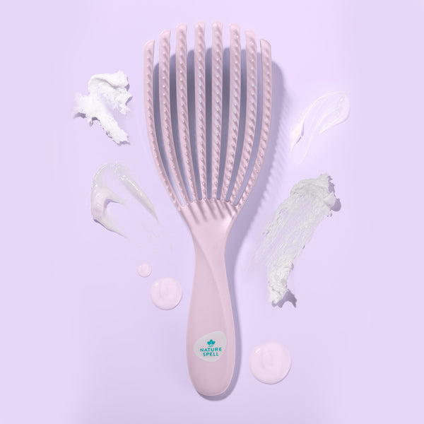 Nature Spell FlexiFlow Detangler Purple, imported from the UK