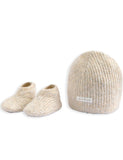 2pc Waffle Knit Hat and Booties Set (0-6 Mths)