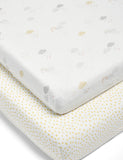 2pk Dream Upon a Cloud Cotbed Fitted Sheets