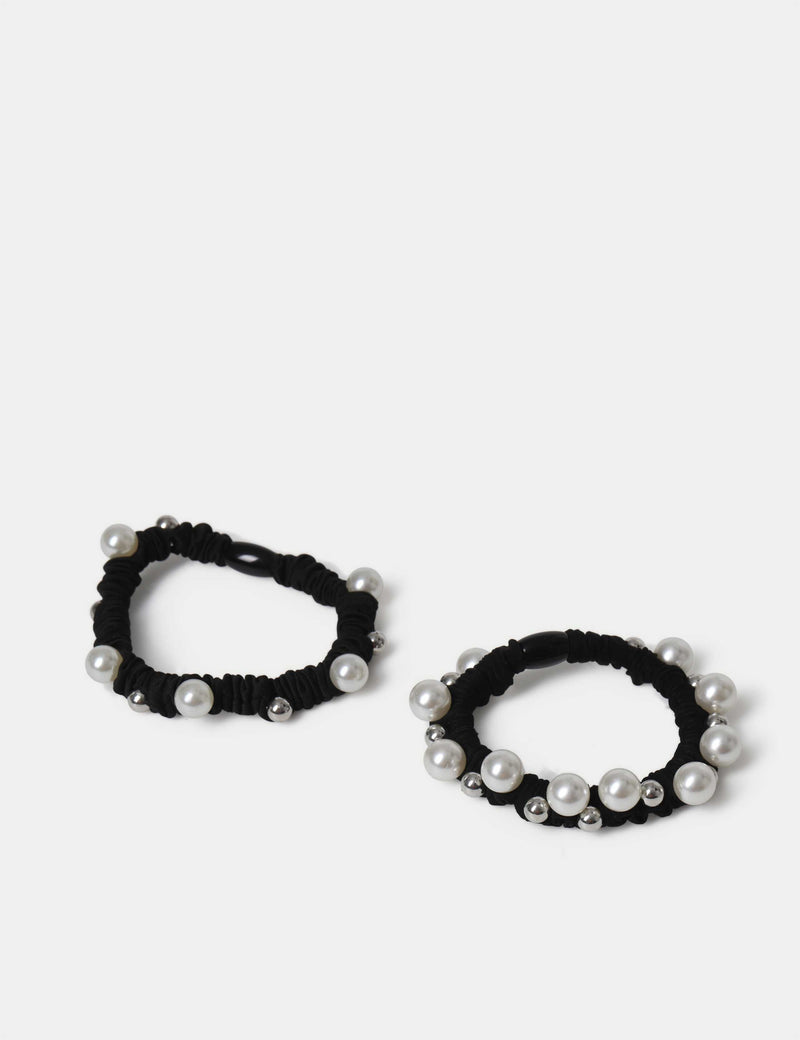 Pearl mini scrunchie set, British hair accessories, imported from the UK