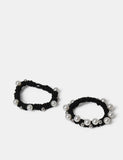 Pearl mini scrunchie set, British hair accessories, imported from the UK